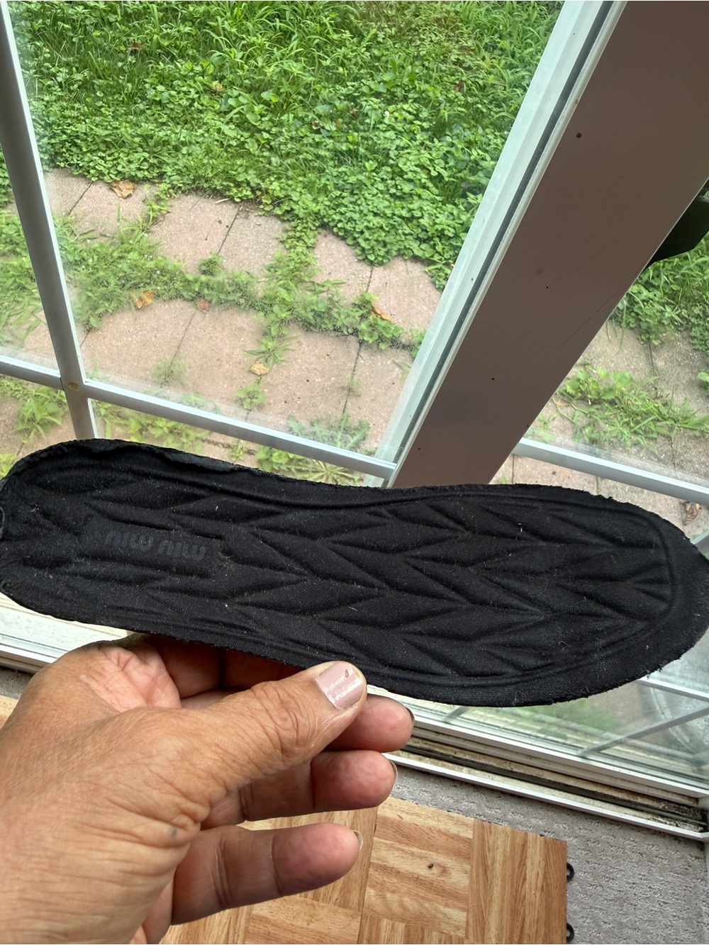 Black Crystal-Embellished Cross-Strap Slip-Ons - Picture 13 of 15